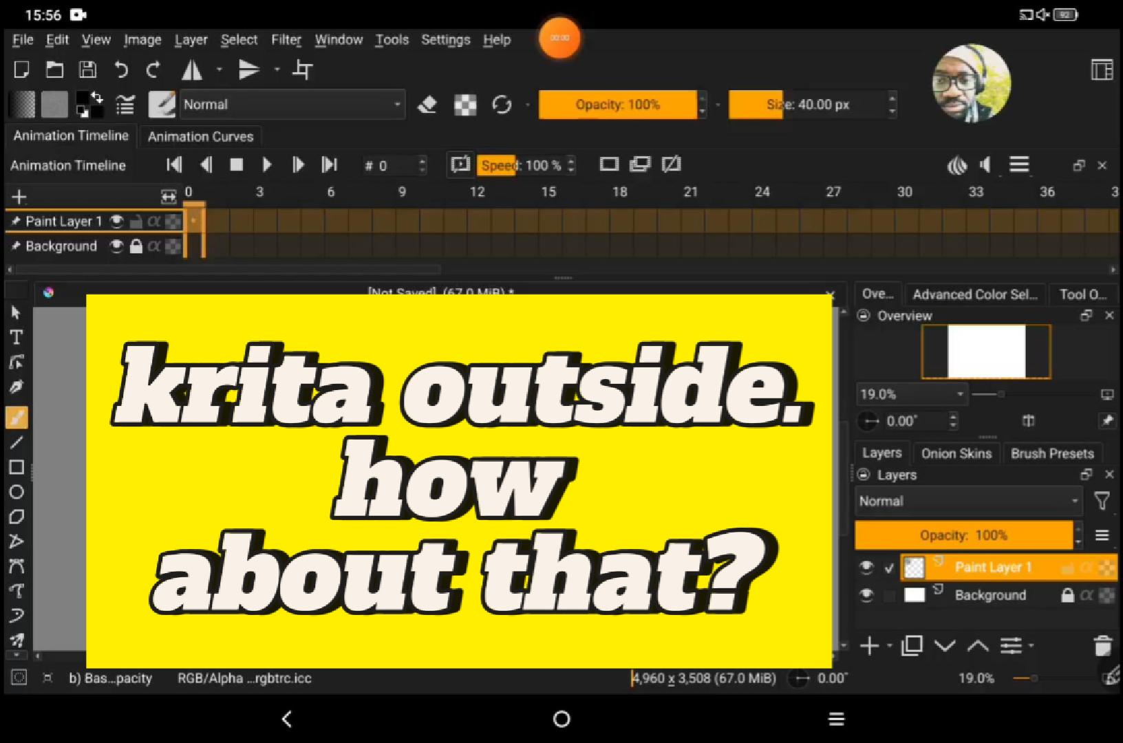 •• AM² • ..1st time animating on Krita, outdoor in a parc !