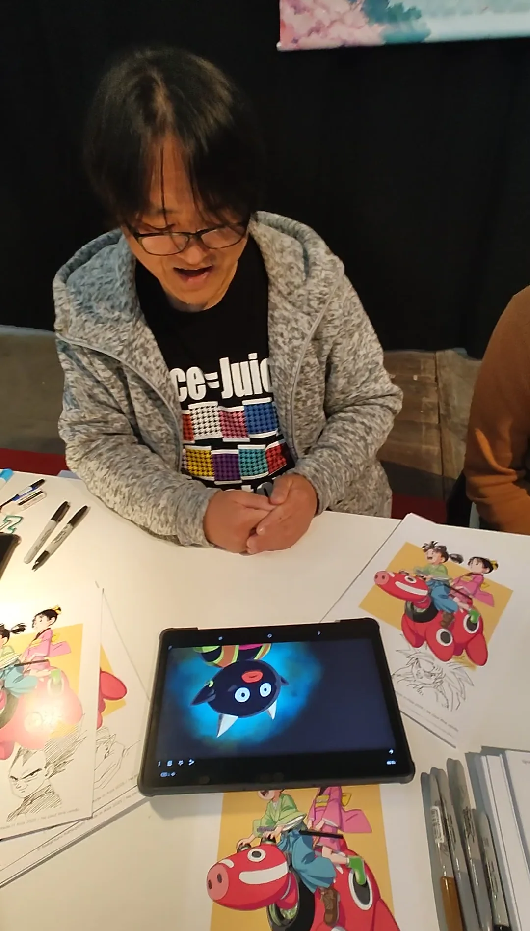 The Legendary KATSUYOSHi NAKATSURU reviewing my work @ the Made In Asia 2025!!!! ✨