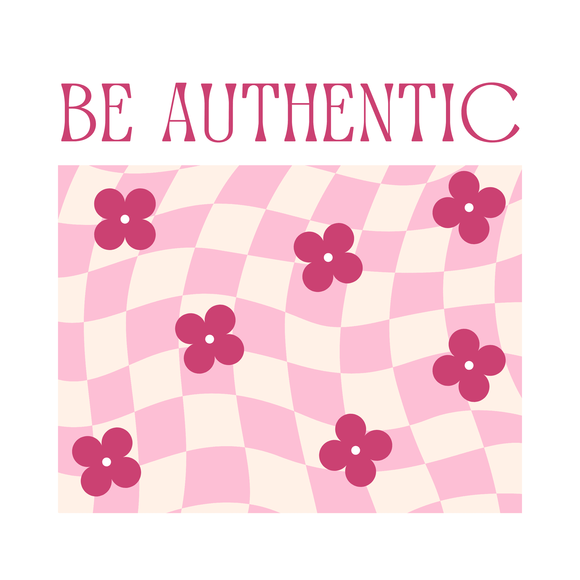 image from the Aurélie's blog La Vérité Intérieure that displays the title "BE AUTHENTIC"